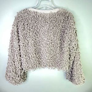 Fate Cream Textured Crew Neck Sweater